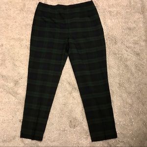 Plaid ankle dress pants